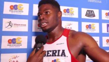 Emmanuel Matadi, athlète libérien spécialiste du 100m