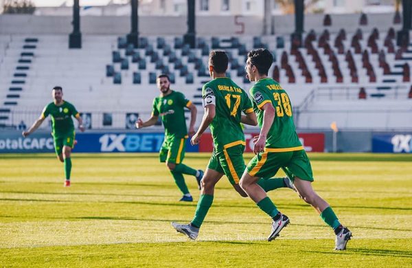 Les joueurs de la JS Kabylie en joie apés l'ouverture du score face au CS Sfaxien