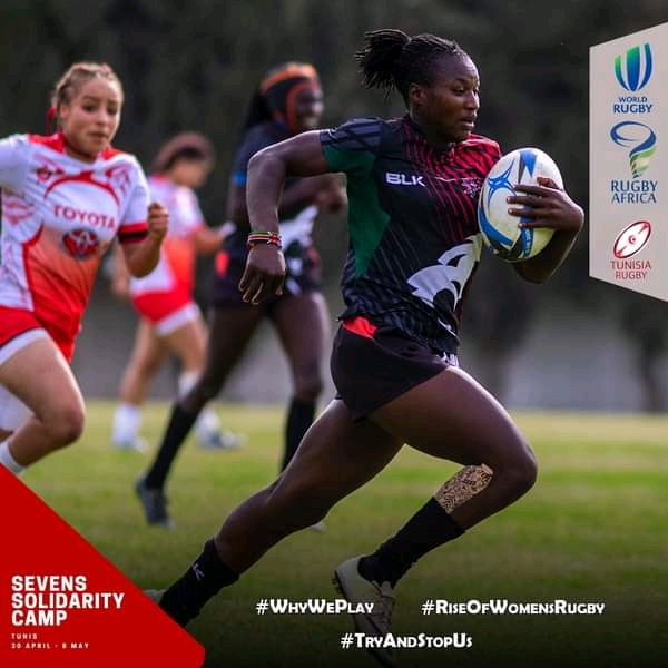L'équipe féminine kényane de rugby 7 a été sans pitié face à celle de la Tunisie. 