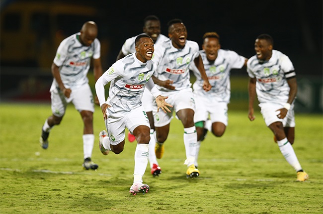DURBAN, SOUTH AFRICA - FEBRUARY 06: Thembela Sikhakhane of AmaZulu FC after winning the Nedbank Cup, Last 32 match between Golden Arrows and AmaZulu FC at Sugar Ray Xulu Stadium on February 06, 2021 in Durban, South Africa. (Photo by Steve Haag/BackpagePix/Gallo Images)