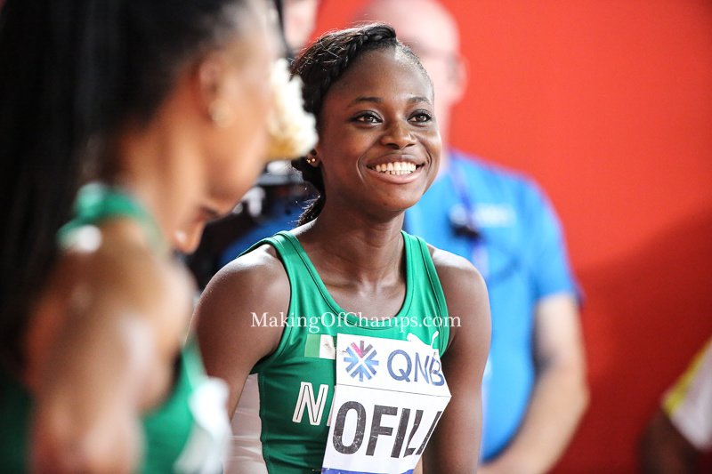Favour Ofili, finaliste du 200 m dames 