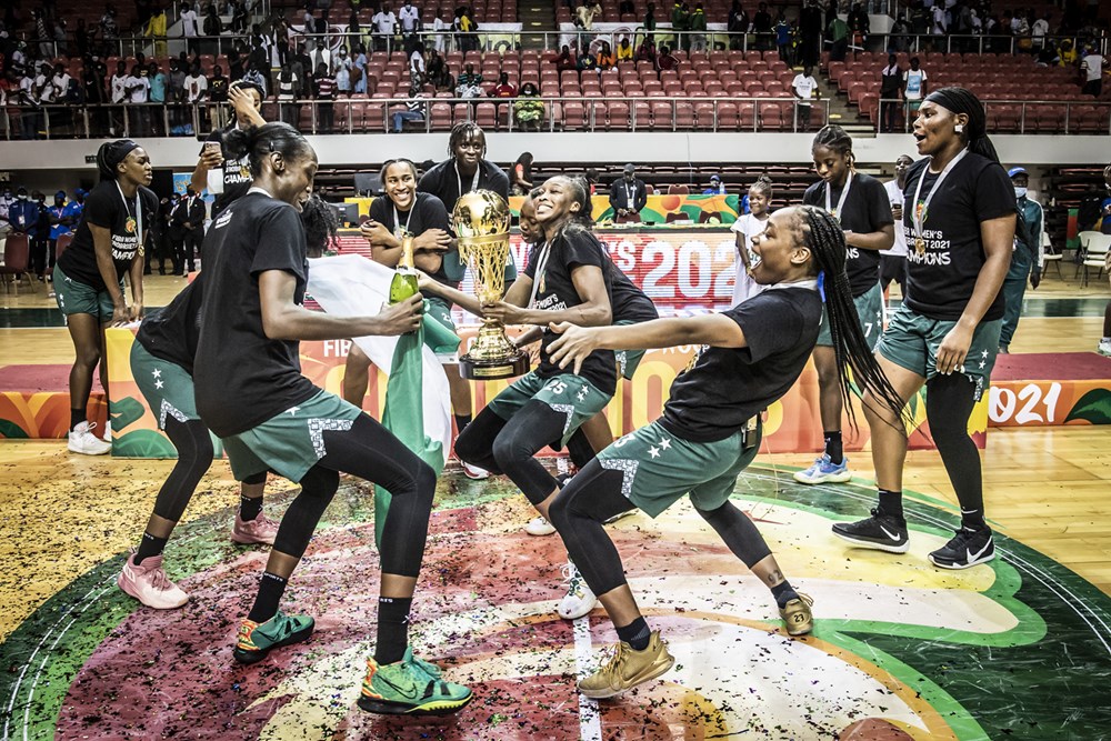 La joie des Nigérianes, championnes d'Afrique pour la troisième fois d'affilée.